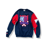 School Daze x HBCU Crewneck - 40 Acres x COINTEL - Navy/Red/White