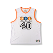 Orange & Blue Skies NYC Subway Inspired Jersey | Official Spike Lee 40 Acres - White