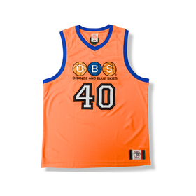 Orange & Blue Skies NYC Subway Inspired Jersey | Official Spike Lee 40 Acres - Orange