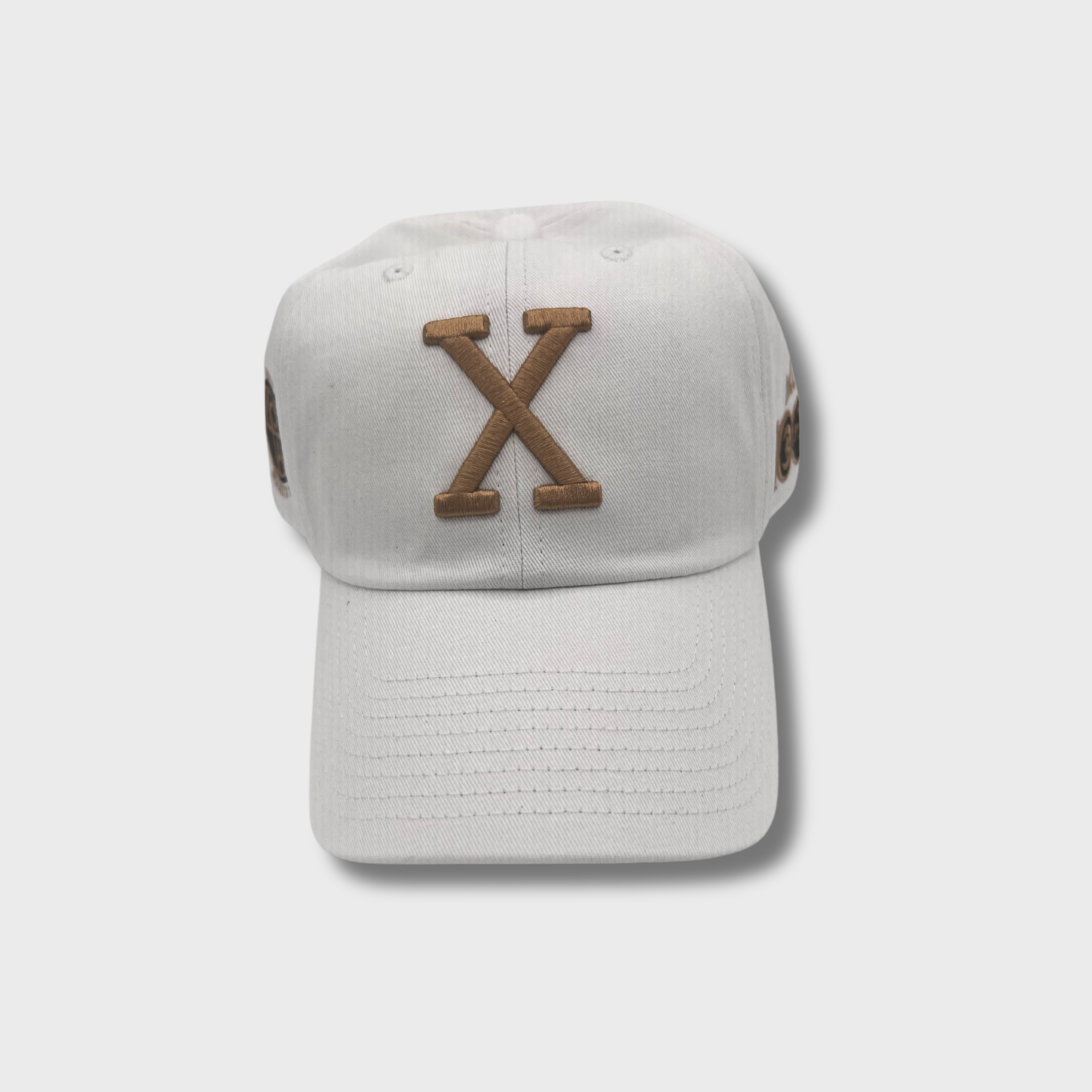 Malcolm X 100th Birthday White & Gold Leather Strapback Dad