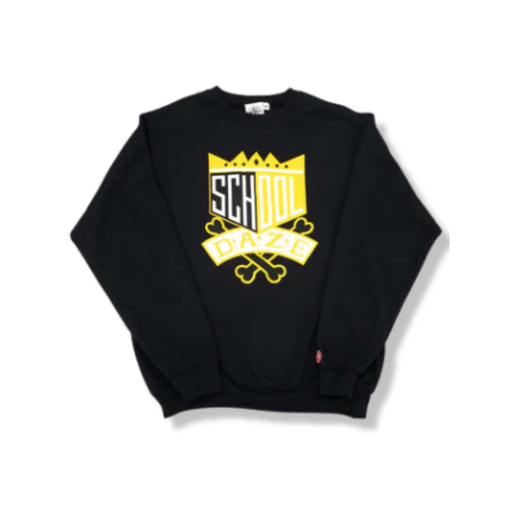 School Daze x HBCU Crew Neck Sweatshirt - Black/Yellow – S.J
