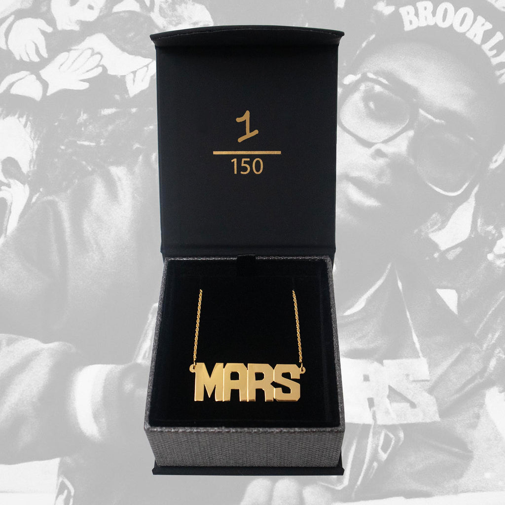☆MARS MARK☆ MS Lettering Link Necklace M105 Diamond 10K Yellow Gold Letter 